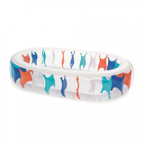 Надувной бассейн семейный 54066  эллиптический, 234-153-51см