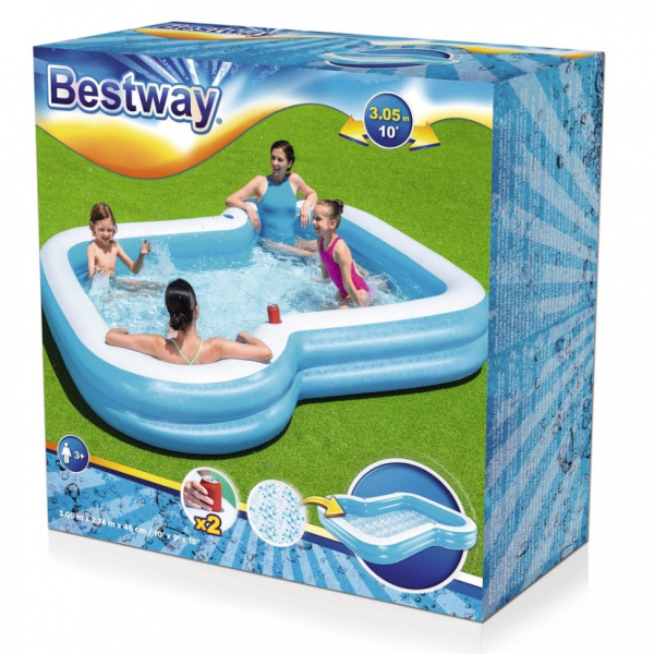 Семейный надувной бассейн 54321, 305-274-46см