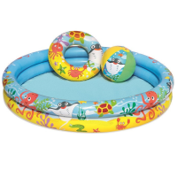 Дитячий надувний басейн BW 51124 з м'ячем і кругом