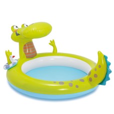 Дитячий надувний басейн Крокодил 57431 з ремкомплектом