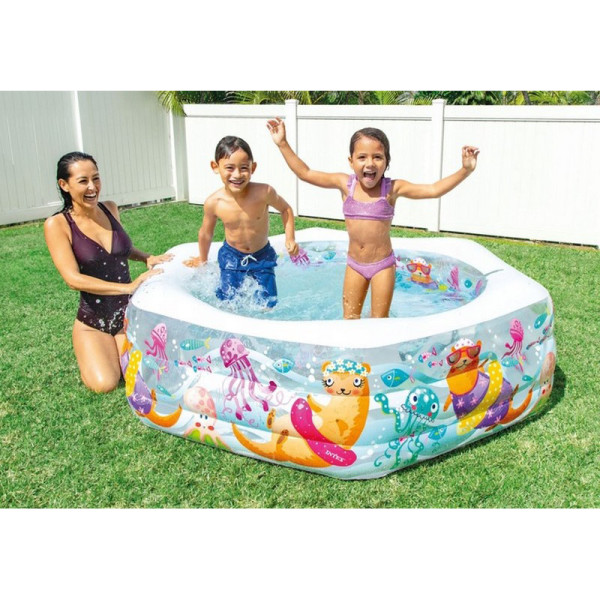 Дитячий надувний Басейн «Видра» 56493-2 надувне дно, 541 л, 191 x 178 x 61 см (56493-2)