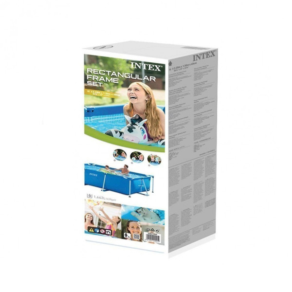 Басейн каркасний 28270 прямокутний, 220-150-60 см, 1662 л, ремкомплект (28270)