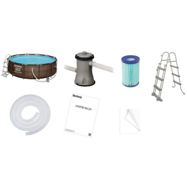 Басейн каркасний 56709 фільтр-насос, сходи, в коробці (56709)