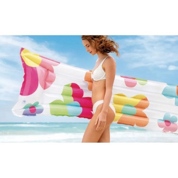 Матрац надувний пляжний "Квіти" 59720-7, 183 x 69 см (59720-7)