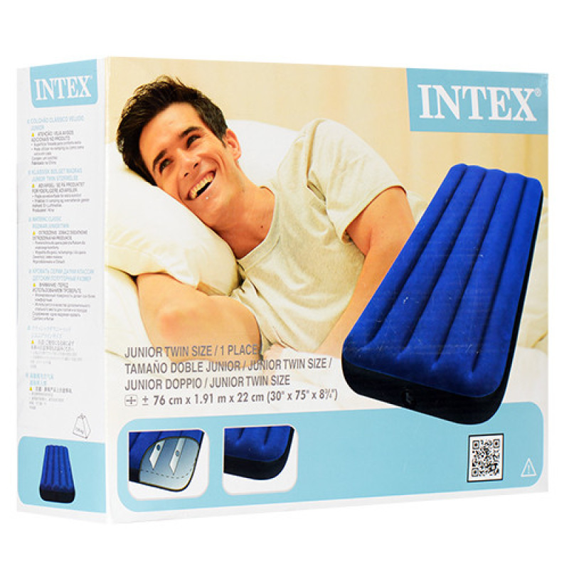 Надувний велюровий матрац Intex 68950, 193-76-22 см