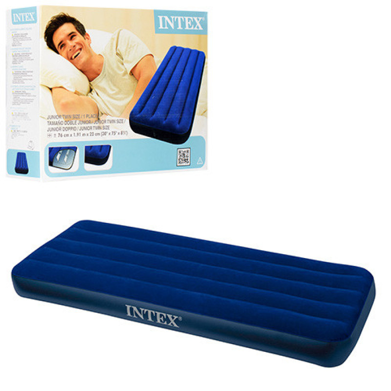 Надувний велюровий матрац Intex 68950, 193-76-22 см