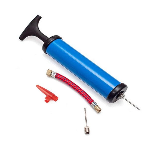 Насос ручний для м'ячів, надувних виробів Pump NE-P-18B синій (NE-P-18B)