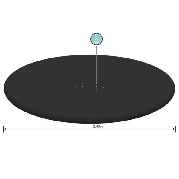 Тент для круглого надувного басейну 58032 чорний 244 см (58032)