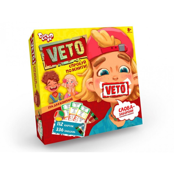 Детская настольная развлекательная игра "VETO" VETO-01-01 на рус. языке