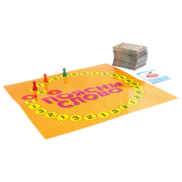 Настільна гра Поясни слово. Що до чого? Arial 911289 укр. мовою (911289)