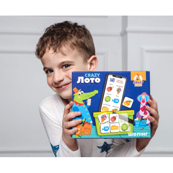 Дитяча настільна гра "Crazy Лото" VT8055-09 укр. мовою (VT8055-09)