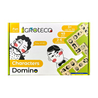 Настільна гра Доміно "Персонажі" 900620 від 2 до 6 гравців 45 елементів  (900620)
