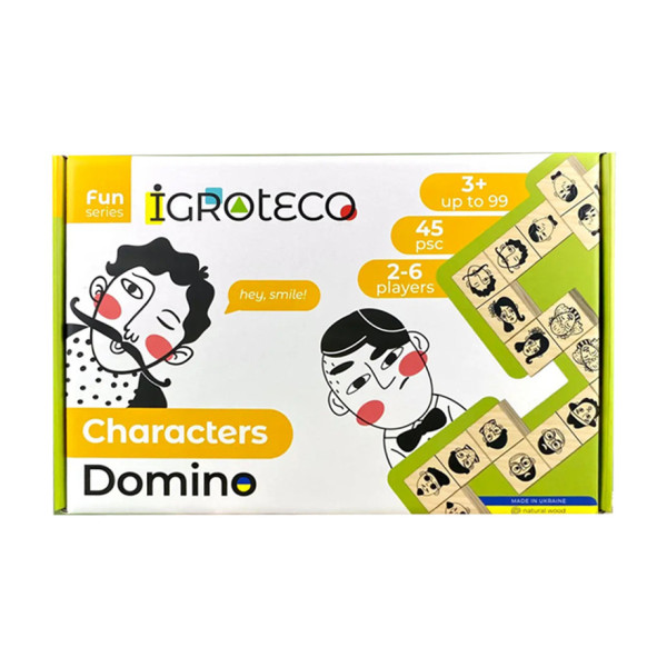 Настільна гра Доміно "Персонажі" 900620 від 2 до 6 гравців 45 елементів  (900620)