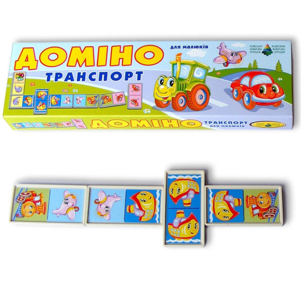 Настільна гра доміно "Транспорт" Енергія Плюс 87000, 28 елементів (87000)