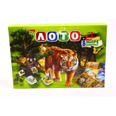 Детское лото в картинках "В мире животных" DTL40Ж (DTL40G), 8 карточек игроков
