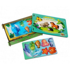 Настільна розвиваюча гра "Лото: у світі тварин" Ubumblebees (ПСФ046) PSF046, 48 фігурних фішок (PSF046)