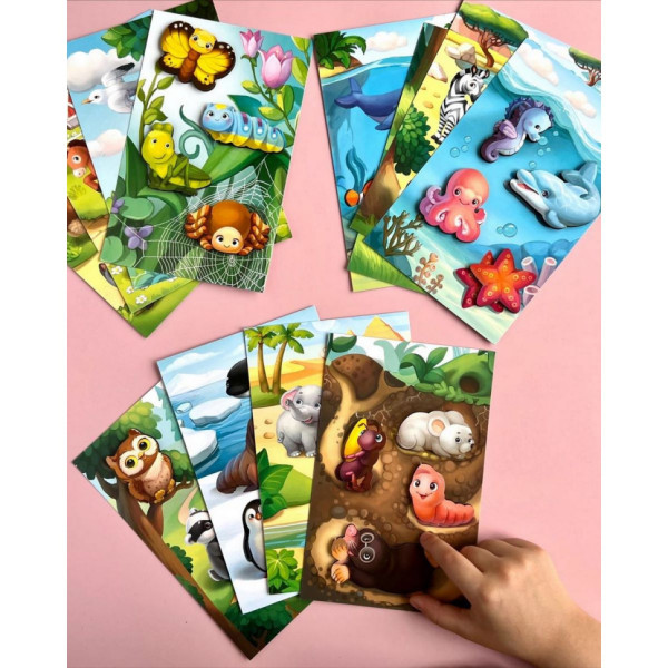 Настільна розвиваюча гра "Лото: у світі тварин" Ubumblebees (ПСФ046) PSF046, 48 фігурних фішок (PSF046)