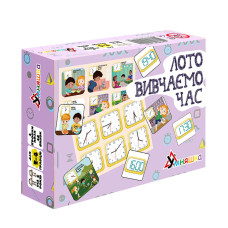 Розвиваюча настільна гра "Лото вивчаємо час" 2125-UM 48 фішок (2125-UM)