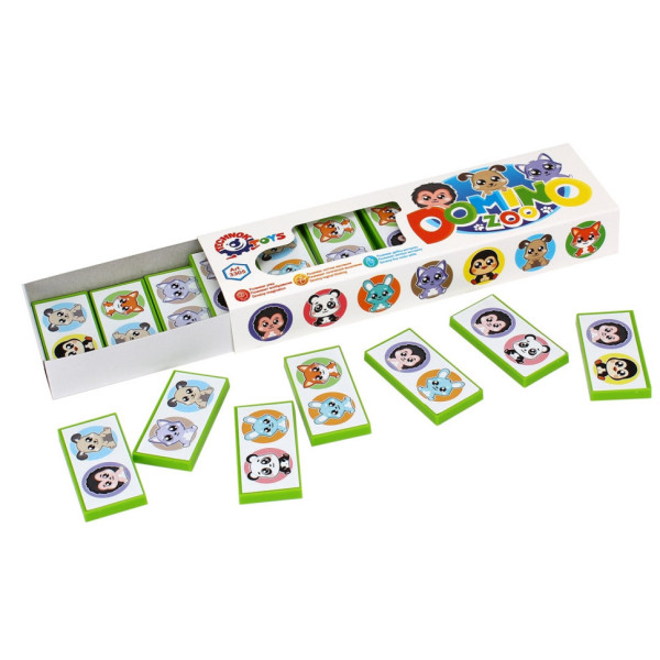 Настільна гра Доміно дитяча "Зоопарк" ТехноК 3305TXK (3305TXK)