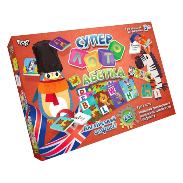 Настільна розвиваюча гра "Суперлото" Абетка CLA-01UE  укр/англ (CLA-01UE)