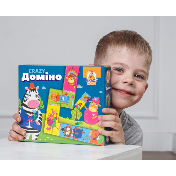 Дитяча гра настільна Crazy Доміно VT8055-10 укр. мовою (VT8055-10)