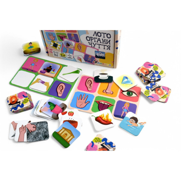 Детское лото "Органы чувств" 2279-UM 4 поля, 48 фишек (2279-UM)
