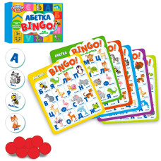 Настільна гра "Бінго" TG006 картки, фішки, українська абетка (TG006)