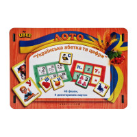 Настільна гра Лото "Абетка і цифри" (ПСД250) PSD250, 48 фішок (PSD250)