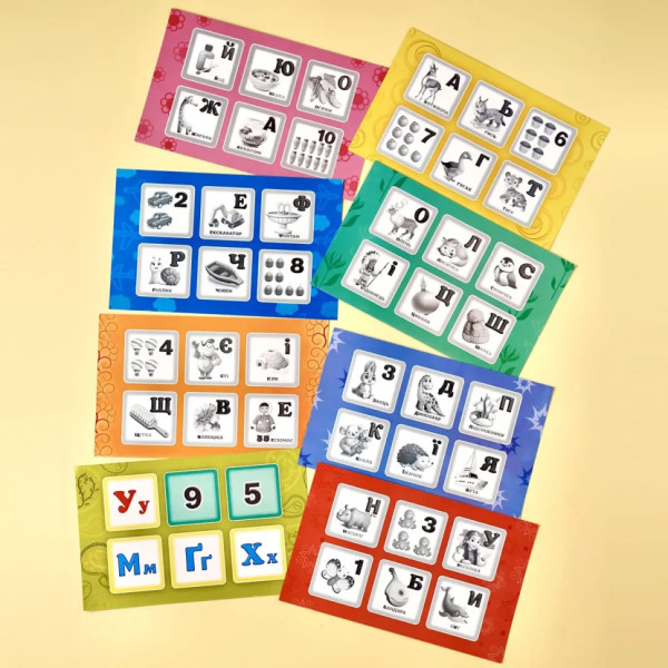 Настільна гра Лото "Абетка і цифри" (ПСД250) PSD250, 48 фішок (PSD250)