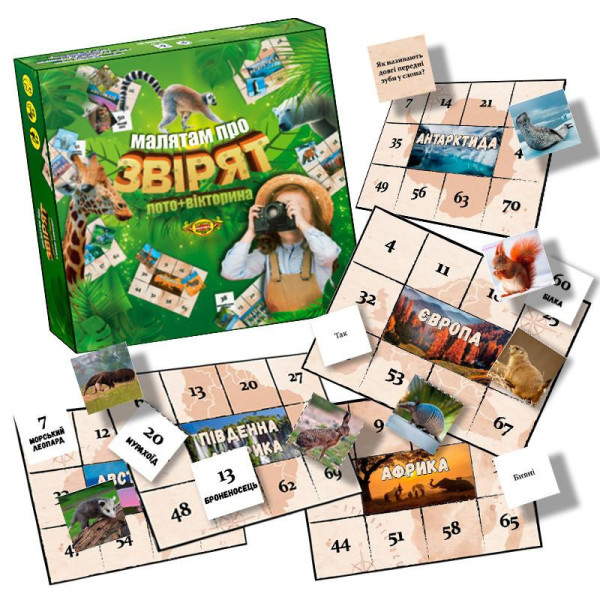 Настільна гра "Малятам про звірят" MKB0151 Лото+вікторина (MKB0151)