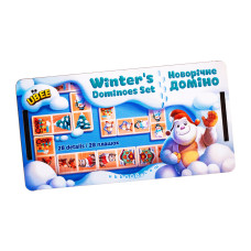 Настольная игра "Новогоднее домино" (ПСД242) PSD242, 28 плашек(PSD242)