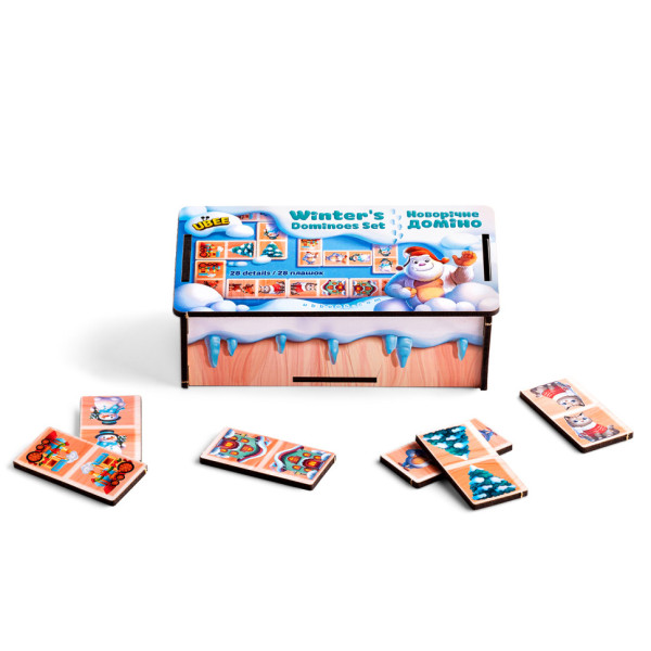 Настільна гра "Новорічне доміно" (ПСД242) PSD242, 28 плашок (PSD242)