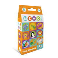 Настольная карточная игра для детей "Дикие животные" 301238, 12 фишек (301238)
