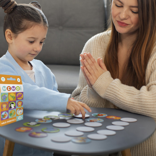 Настільна карткова гра для дітей "Дикі тварини" 301238, 12 фішок (301238)