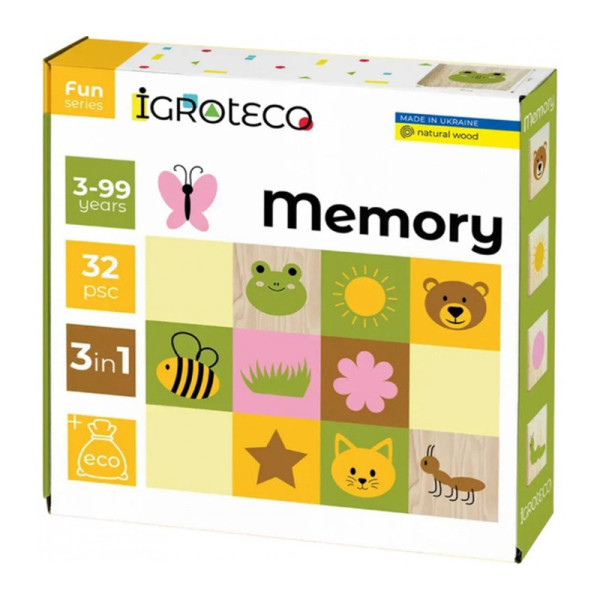 Дитяча настільна гра "Меморі 3 в 1" 900644, 32 елементи  (900644)