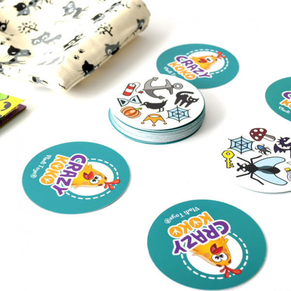 Дитяча настільна гра в мішечку "Хлоп! Хвать!" VT8077-13, 56 карток (VT8077-13)