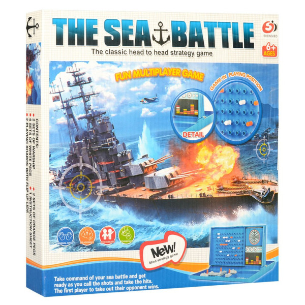 Дитяча настільна гра «Морський бій» S5507 пластикові кораблі та фішки (S5507)