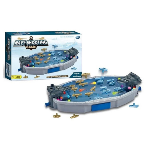 Настiльна гра "Морський бій" 707-126 ігрове поле, фішки-кораблі, кульки (707-126)