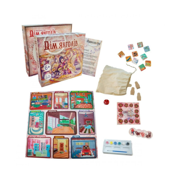 Настільна гра "Будинок ангелів Strateg 30101, 5 дерев'яних фігурок (30101ST)