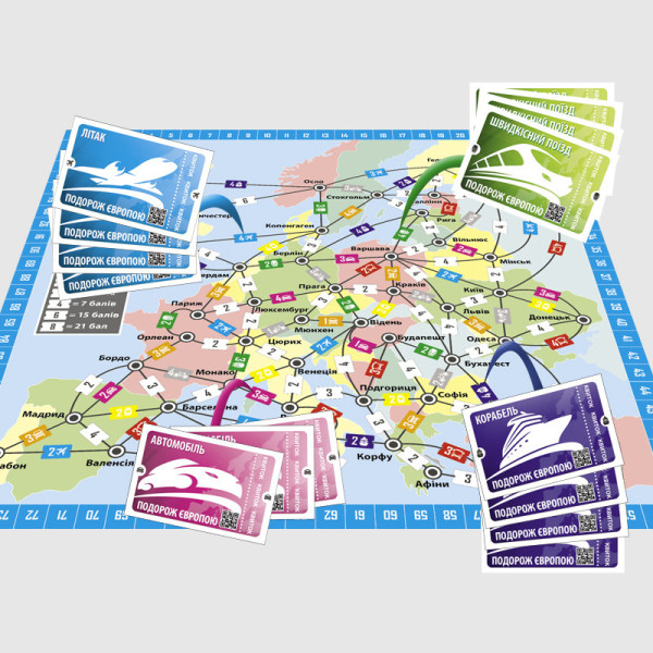 Настільна гра Подорож Європою Arial 910275 укр. мовою (910275)
