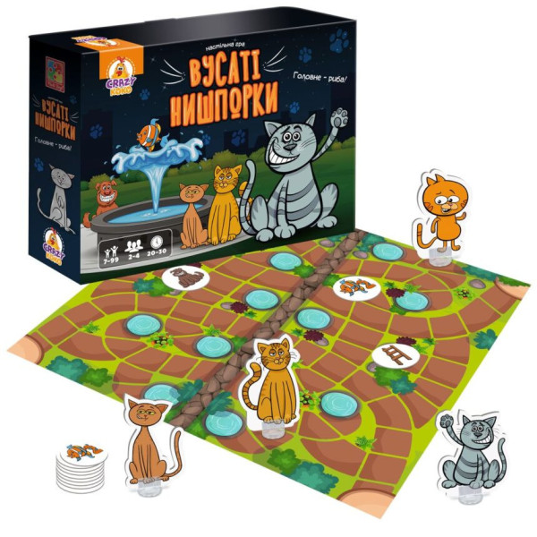 Настільна гра-бродилка "Вусаті нишпорки" VT8055-44 з фігурками котів (VT8055-44)