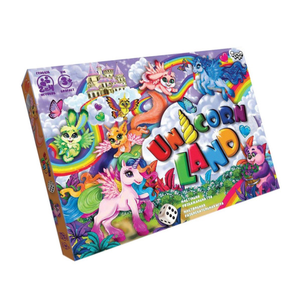 Настільна розважальна гра "Unicorn Land" DTG97 українська мова, від 2 до 4 гравців (DTG97)