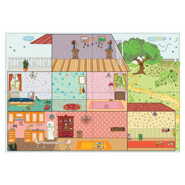 Дитяча гра з багаторазовими наклейками "Ляльковий будиночок" KP-003 укр. мовою (KP-003)