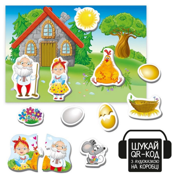 Дитячий розвивальний магнітний театр "Курочка Ряба" VT3206-39 з аудіоказкою Казкові голоси (VT3206-39)