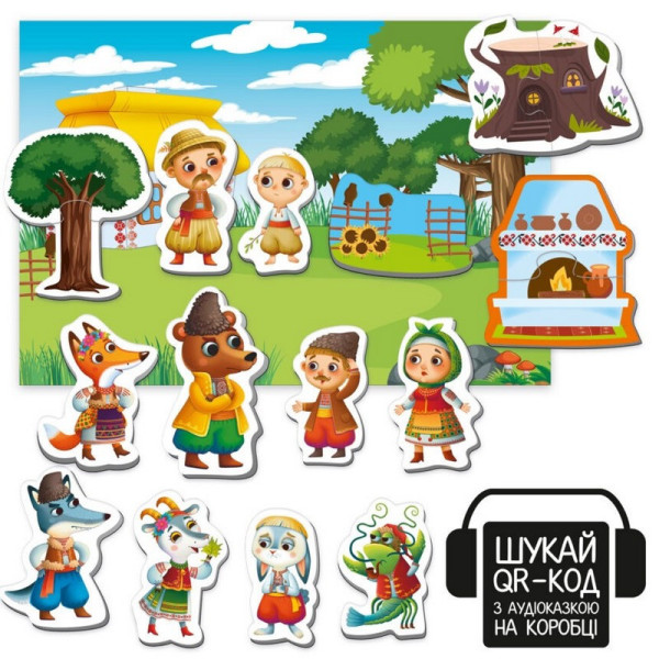 Дитячий розвивальний магнітний театр "Коза-дереза" VT3206-35 з аудіоказкою Казкові голоси  (VT3206-35)