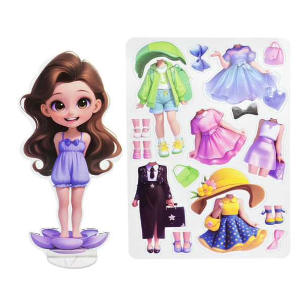 Дитячий набір для творчості "Магнітний гардероб" 8886-4 одяг та аксесуари (8886-4)