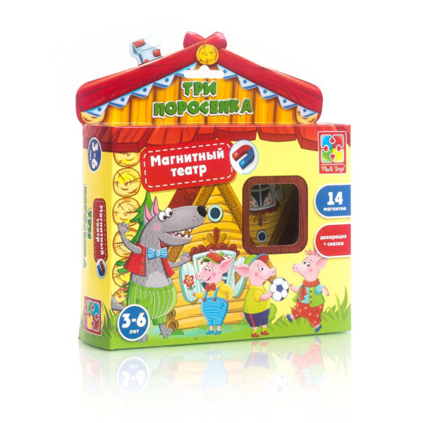 Игра настольная "Магнитный театр. Три поросенка"  VT3206-11 на рус. языке