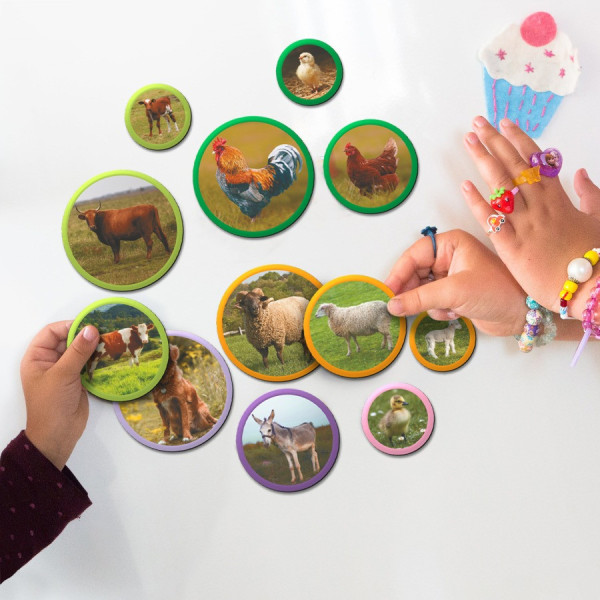 Дитячий магнітний набір Монтесорі "Родини тварин: ферма" 200271, 36 елементів (200271)