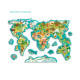 Дитяча магнітна мапа світу тварини 200267, 36 елементів (200267)
