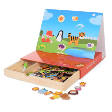 Дерев'яна розвиваюча іграшка Дощечка MD 1852-1 магнітна, для малювання (MD 1852-1)